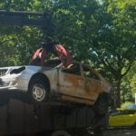 Autoabholung mit Ladekran